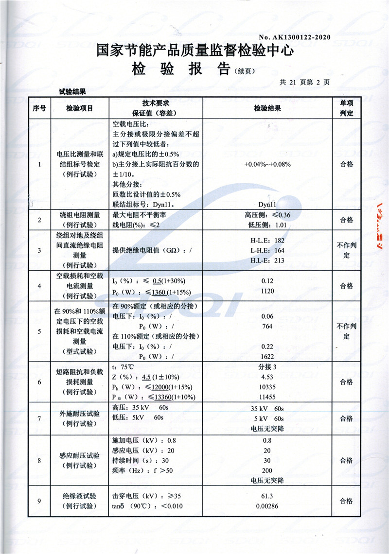 高低压试验报告-S11-1250潼南潼南潼南油浸式变压器-2.jpg
